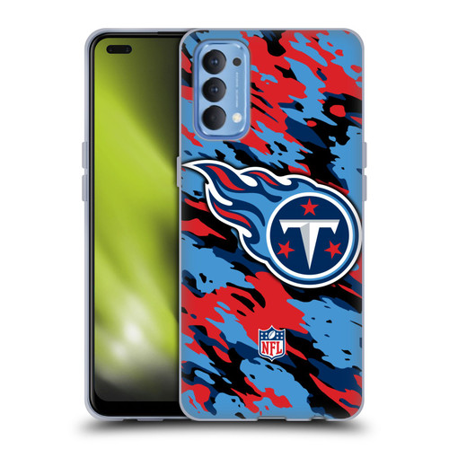 NFL Tennessee Titans Logo Camou Soft Gel Case for OPPO Reno 4 5G