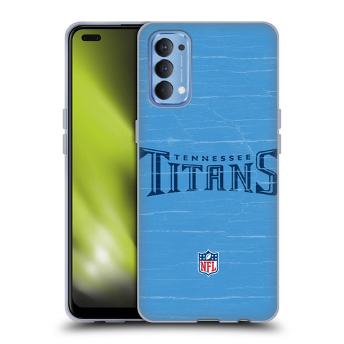 NFL Tennessee Titans Logo Distressed Look Soft Gel Case for OPPO Reno 4 5G