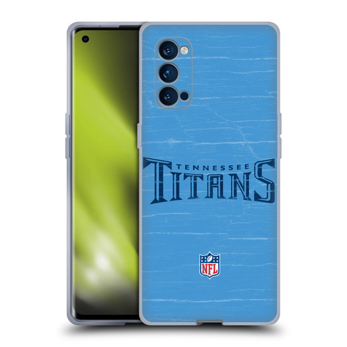 NFL Tennessee Titans Logo Distressed Look Soft Gel Case for OPPO Reno 4 Pro 5G