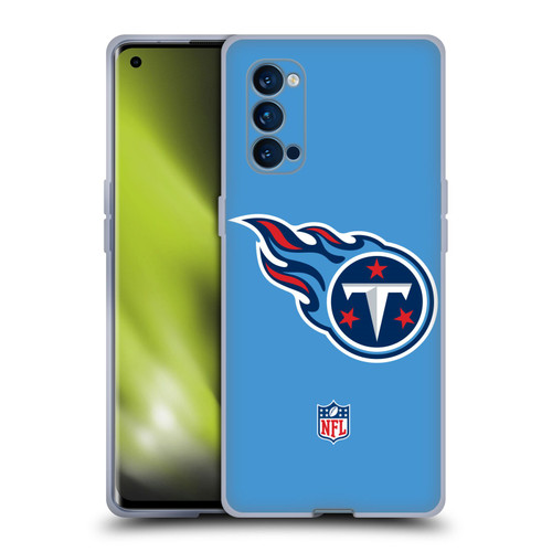 NFL Tennessee Titans Logo Plain Soft Gel Case for OPPO Reno 4 Pro 5G