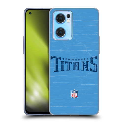 NFL Tennessee Titans Logo Distressed Look Soft Gel Case for OPPO Reno7 5G / Find X5 Lite