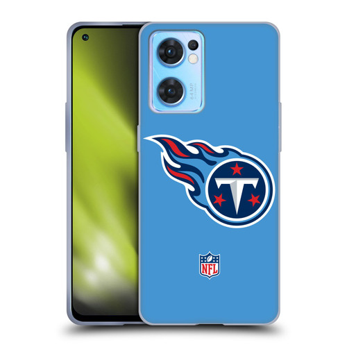 NFL Tennessee Titans Logo Plain Soft Gel Case for OPPO Reno7 5G / Find X5 Lite