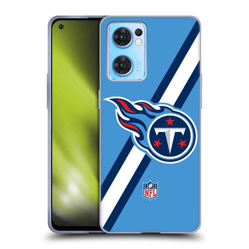 NFL Tennessee Titans Logo Stripes Soft Gel Case for OPPO Reno7 5G / Find X5 Lite