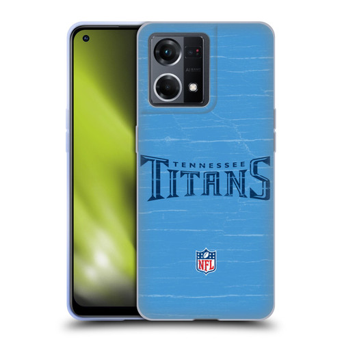 NFL Tennessee Titans Logo Distressed Look Soft Gel Case for OPPO Reno8 4G