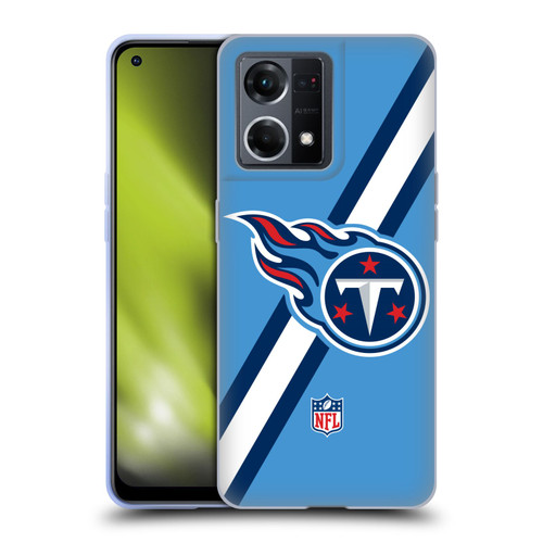 NFL Tennessee Titans Logo Stripes Soft Gel Case for OPPO Reno8 4G