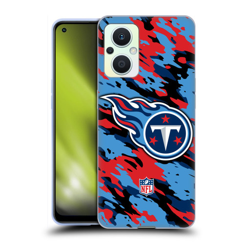 NFL Tennessee Titans Logo Camou Soft Gel Case for OPPO Reno8 Lite