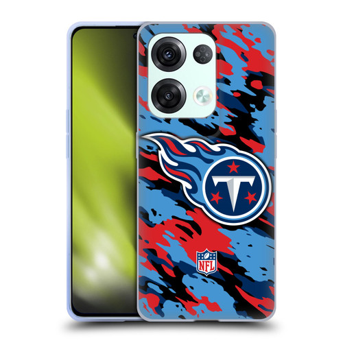 NFL Tennessee Titans Logo Camou Soft Gel Case for OPPO Reno8 Pro