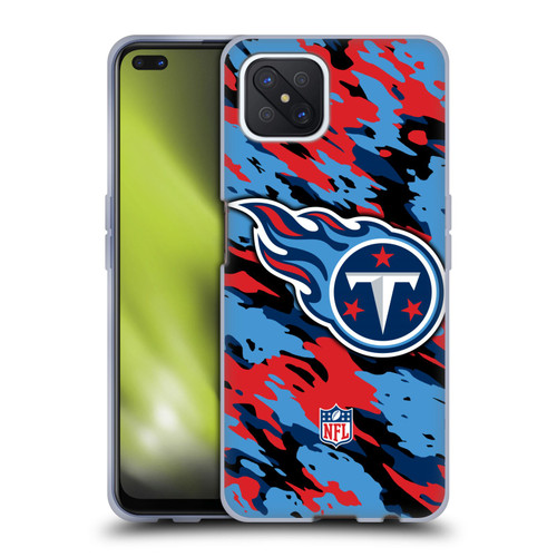 NFL Tennessee Titans Logo Camou Soft Gel Case for OPPO Reno4 Z 5G