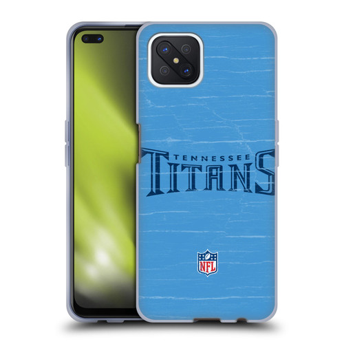 NFL Tennessee Titans Logo Distressed Look Soft Gel Case for OPPO Reno4 Z 5G