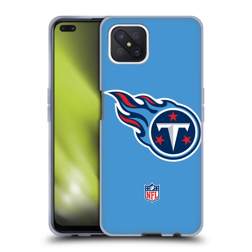 NFL Tennessee Titans Logo Plain Soft Gel Case for OPPO Reno4 Z 5G