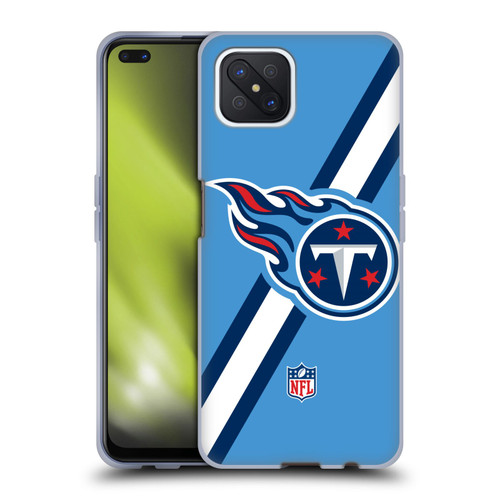 NFL Tennessee Titans Logo Stripes Soft Gel Case for OPPO Reno4 Z 5G