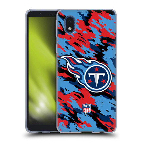 NFL Tennessee Titans Logo Camou Soft Gel Case for Samsung Galaxy A01 Core (2020)