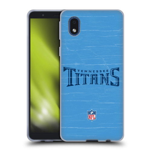 NFL Tennessee Titans Logo Distressed Look Soft Gel Case for Samsung Galaxy A01 Core (2020)