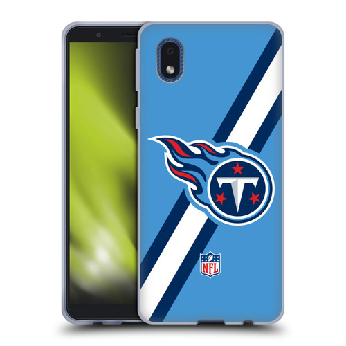 NFL Tennessee Titans Logo Stripes Soft Gel Case for Samsung Galaxy A01 Core (2020)