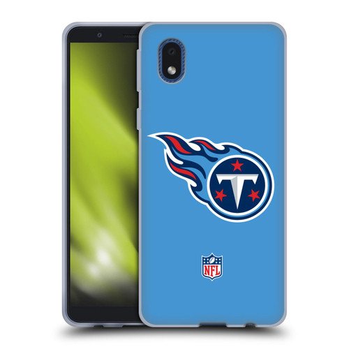 NFL Tennessee Titans Logo Plain Soft Gel Case for Samsung Galaxy A01 Core (2020)