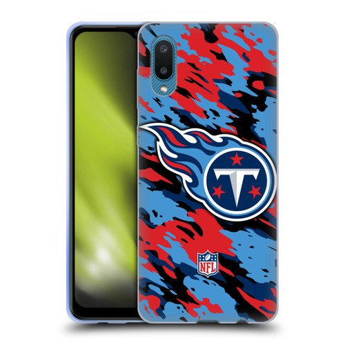 NFL Tennessee Titans Logo Camou Soft Gel Case for Samsung Galaxy A02/M02 (2021)