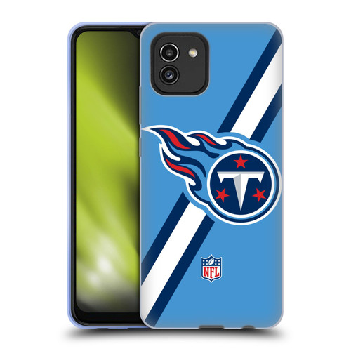 NFL Tennessee Titans Logo Stripes Soft Gel Case for Samsung Galaxy A03 (2021)