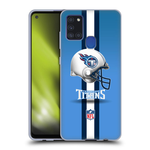 NFL Tennessee Titans Logo Helmet Soft Gel Case for Samsung Galaxy A21s (2020)
