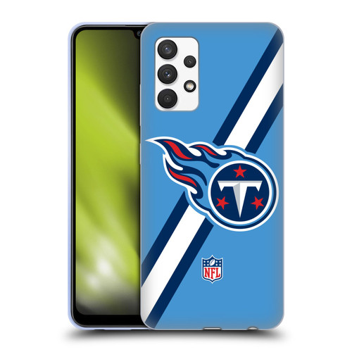 NFL Tennessee Titans Logo Stripes Soft Gel Case for Samsung Galaxy A32 (2021)