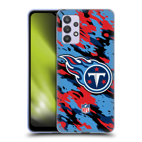 NFL Tennessee Titans Logo Camou Soft Gel Case for Samsung Galaxy A32 5G / M32 5G (2021)