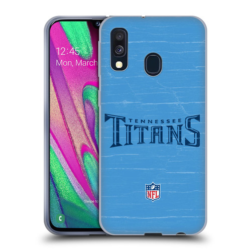 NFL Tennessee Titans Logo Distressed Look Soft Gel Case for Samsung Galaxy A40 (2019)