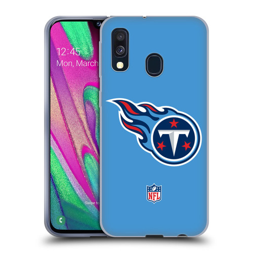 NFL Tennessee Titans Logo Plain Soft Gel Case for Samsung Galaxy A40 (2019)