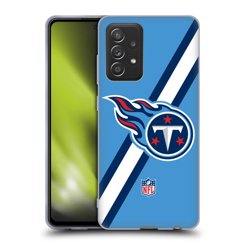 NFL Tennessee Titans Logo Stripes Soft Gel Case for Samsung Galaxy A52 / A52s / 5G (2021)