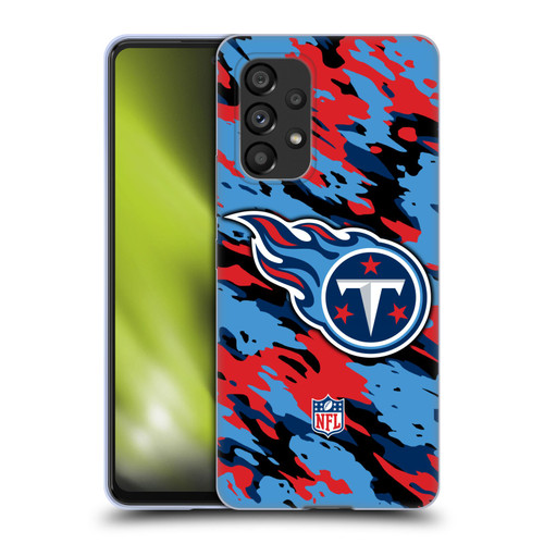 NFL Tennessee Titans Logo Camou Soft Gel Case for Samsung Galaxy A53 5G (2022)