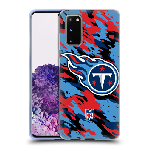 NFL Tennessee Titans Logo Camou Soft Gel Case for Samsung Galaxy S20 / S20 5G