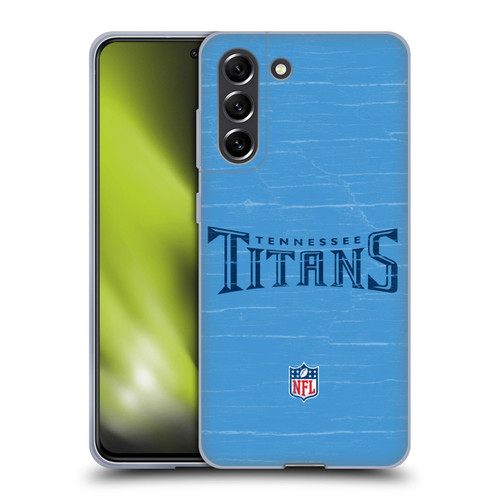 NFL Tennessee Titans Logo Distressed Look Soft Gel Case for Samsung Galaxy S21 FE 5G