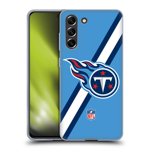 NFL Tennessee Titans Logo Stripes Soft Gel Case for Samsung Galaxy S21 FE 5G