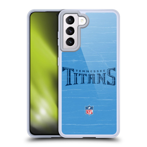 NFL Tennessee Titans Logo Distressed Look Soft Gel Case for Samsung Galaxy S21 5G