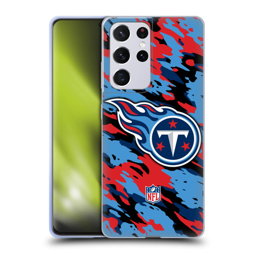 NFL Tennessee Titans Logo Camou Soft Gel Case for Samsung Galaxy S21 Ultra 5G