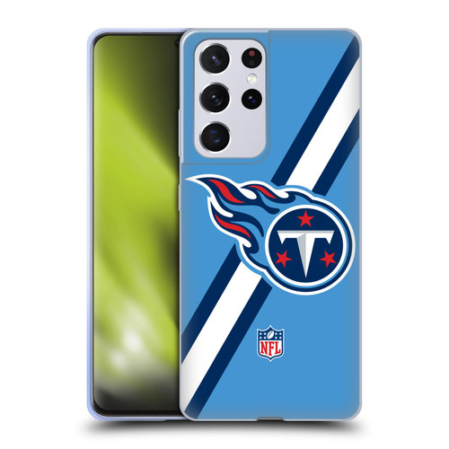 NFL Tennessee Titans Logo Stripes Soft Gel Case for Samsung Galaxy S21 Ultra 5G