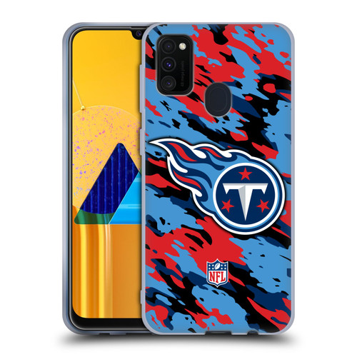 NFL Tennessee Titans Logo Camou Soft Gel Case for Samsung Galaxy M30s (2019)/M21 (2020)