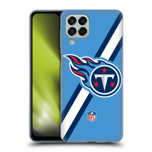 NFL Tennessee Titans Logo Stripes Soft Gel Case for Samsung Galaxy M33 (2022)