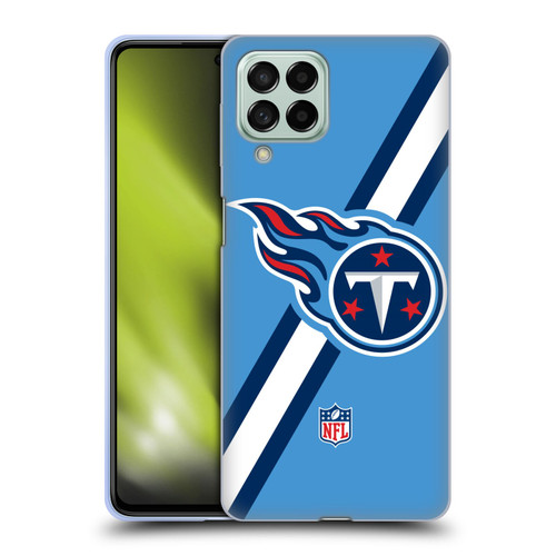 NFL Tennessee Titans Logo Stripes Soft Gel Case for Samsung Galaxy M53 (2022)