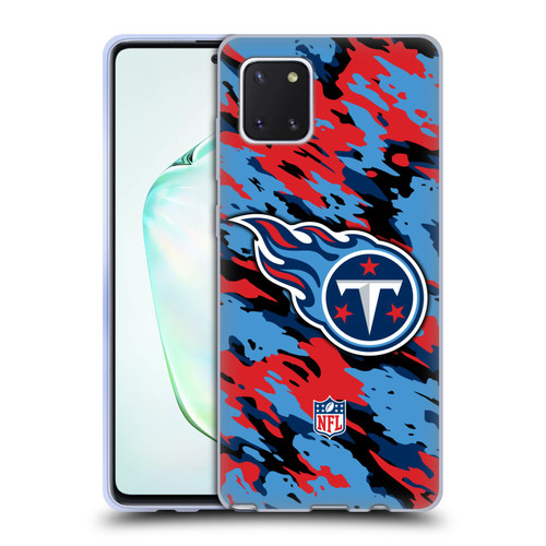 NFL Tennessee Titans Logo Camou Soft Gel Case for Samsung Galaxy Note10 Lite