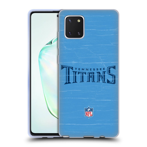 NFL Tennessee Titans Logo Distressed Look Soft Gel Case for Samsung Galaxy Note10 Lite