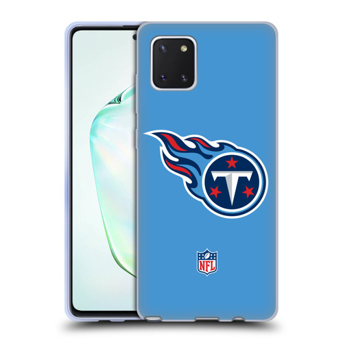 NFL Tennessee Titans Logo Plain Soft Gel Case for Samsung Galaxy Note10 Lite