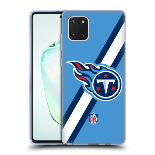 NFL Tennessee Titans Logo Stripes Soft Gel Case for Samsung Galaxy Note10 Lite