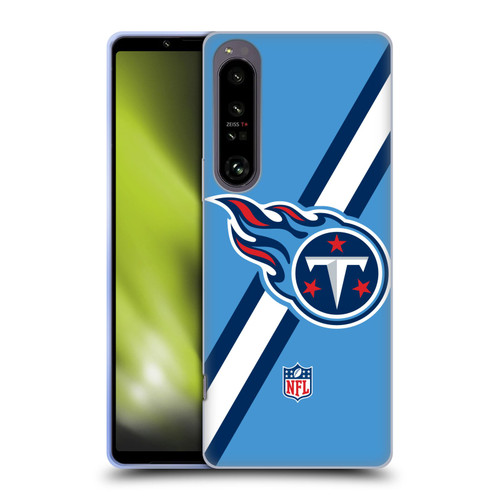 NFL Tennessee Titans Logo Stripes Soft Gel Case for Sony Xperia 1 IV