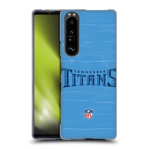 NFL Tennessee Titans Logo Distressed Look Soft Gel Case for Sony Xperia 1 III