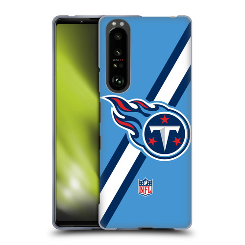 NFL Tennessee Titans Logo Stripes Soft Gel Case for Sony Xperia 1 III
