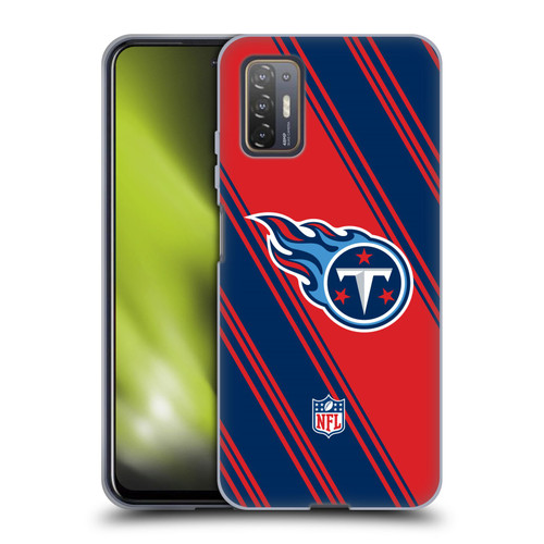 NFL Tennessee Titans Artwork Stripes Soft Gel Case for HTC Desire 21 Pro 5G
