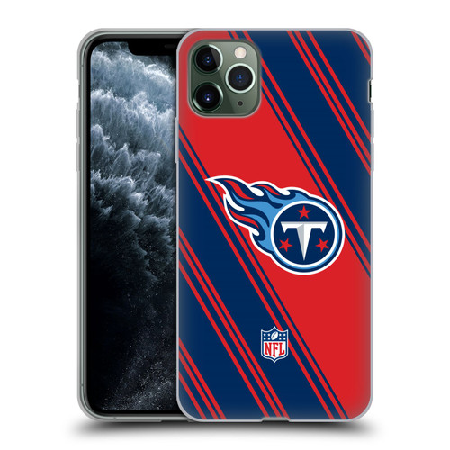 NFL Tennessee Titans Artwork Stripes Soft Gel Case for Apple iPhone 11 Pro Max