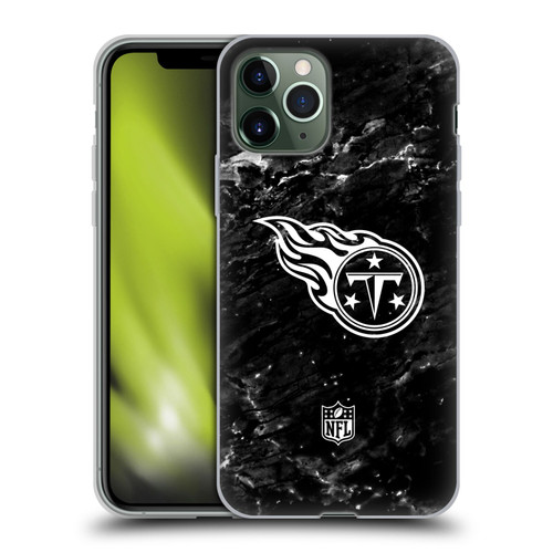 NFL Tennessee Titans Artwork Marble Soft Gel Case for Apple iPhone 11 Pro