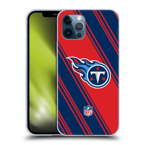 NFL Tennessee Titans Artwork Stripes Soft Gel Case for Apple iPhone 12 / iPhone 12 Pro