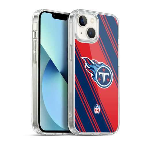 NFL Tennessee Titans Artwork Stripes Soft Gel Case for Apple iPhone 13
