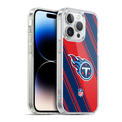 NFL Tennessee Titans Artwork Stripes Soft Gel Case for Apple iPhone 13 Pro & MagSafe